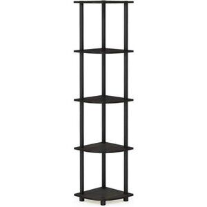 5 tier corner shelf storage unit small space display rack bookcase organizer